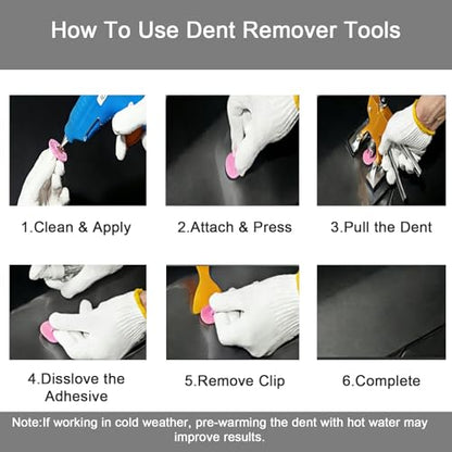 Paintless Dent Repair Kit Professional Auto Body Puller Tool- 25 Pack - size: Dent Puller Kit-25 Pack