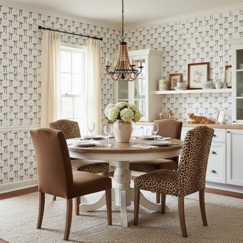 Drydiet Leopard Bow Print Wallpaper Peel Stick Contact Paper 15.8 x 118.1 - color: Leopard, size: 15.8 in x 118.1 in, style: Bow