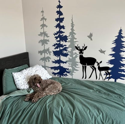 Pine Tree Stencils for Painting Wall Large Pine Tree Stencil - style: Pine Tree