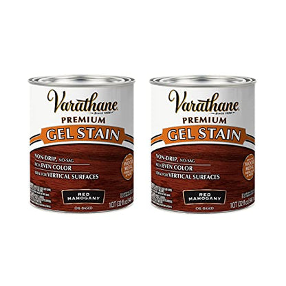 Varathane 358308-2PK Premium Gel Stain, Quart, Red Mahogany, 2 Pack - color: Red Mahogany, size: Quart (Pack of 2)