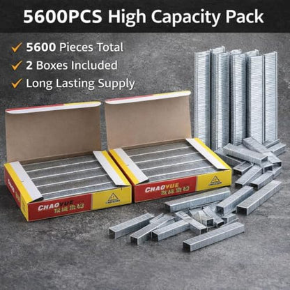 5600PCS 1003J U-Shaped Staples, 20 Gauge 1/8" Galvanized Fasteners