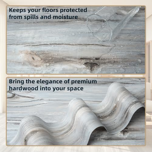Art3d 10-Pack Peel and Stick Vinyl Floor Tiles (15 Sq.Ft), Dust Grey - color: Dust Grey