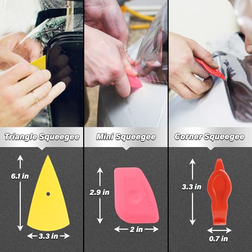 DIYSELF 20 Pcs Car Window Tint Kit with Squeegee and Tinting Tools - size: 20-Pack