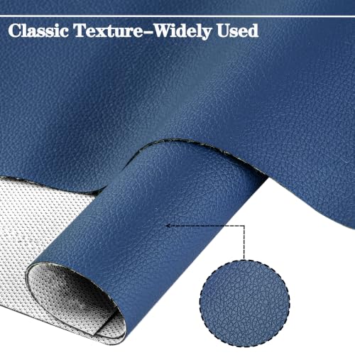 HGUAN Marine Vinyl Upholstery Faux Leather Sheets Fabric 12" X 54" Suitable for Furniture Sewing,Sofa Handmade DIY Projects (Navy Blue, 1/3 Yard) - color: Navy Blue, size: 1/3 Yard