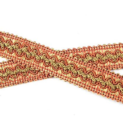BEL AVENIR Braid Trim 0.78 inch 6.8 Yards Orange Gimp Fabric Trim - color: Orange