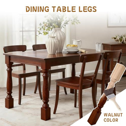 Wooden Table Legs 2Pack, 35.4" Unfinished Heavy Duty Red Oak Replacement Legs for Dining and Kitchen Table, DIY Farmhouse Table Legs for Coffee Table & Desk