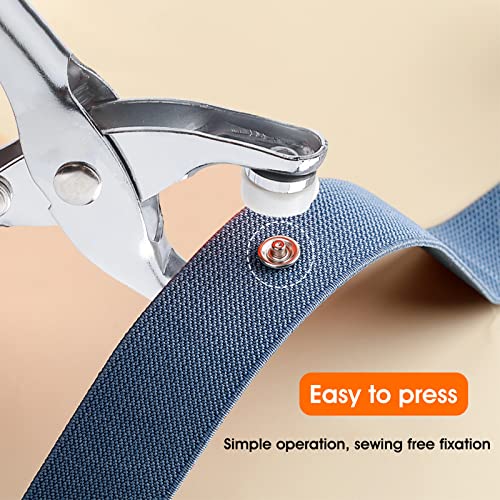 GTAAOY 9.5 mm Metal Snap Buttons with Snap Pliers, 100 Sets / 400 pcs - color: Colorful Solid Prong Snaps