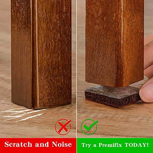 Large Felt Furniture Pads 6" x 4" Set of 4 Cut Furniture Felt Pads Sheets Brown Self Adhesive Anti Scratch Heavy Duty 5mm Thick Floor Protector for Hardwood Floorfor Hardwood Floor - size: 4pcs Rectangle