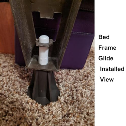 4PCS Steel Stem Replacement Bed Frame Feet with Plastic Inserts