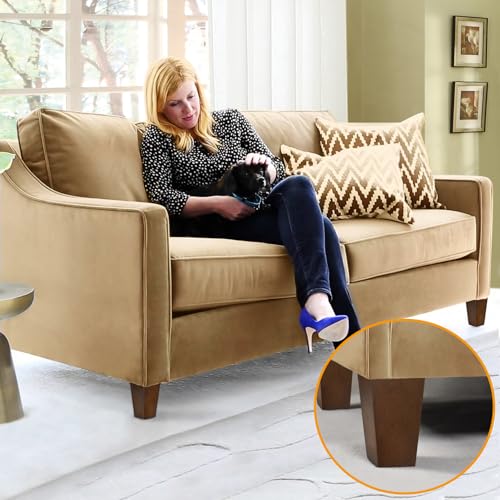 5 inch Sofa Legs Wood Furniture Legs Pack of 4 Pyramid Couch Legs Mid-Century Modern Brown Replacement Legs - size: 5 inch (4pcs) Standard (With hanger bolt)