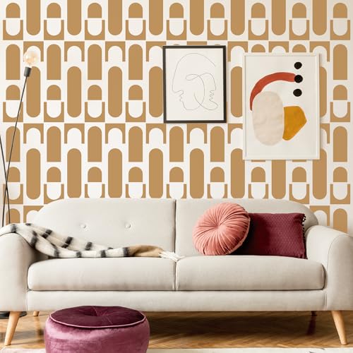 4 Pcs 14" Large Reusable Abstract Bohemian Geometric Wall Stencils