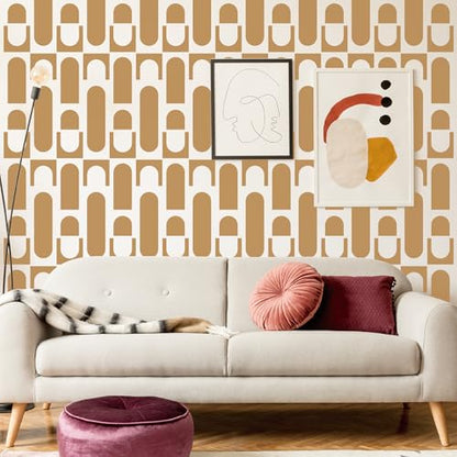 4 Pcs 14" Large Reusable Abstract Bohemian Geometric Wall Stencils