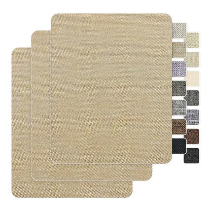 BESEZX Linen Fabric Repair Patch Upholstery Patch 3 PCS 9 * 11 Inch - color: Khaki, size: 9*11 inch