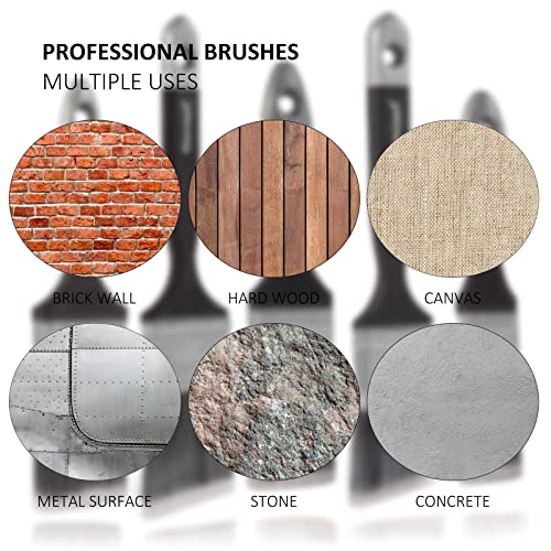 Genixart Paint Brush Set Decorating, Angled Cutting in Paintbrushes