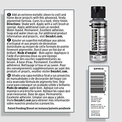 DecoArt 2 Ounce, Silver Extreme Sheen Paint, 2 oz - color: Silver, size: 2 Fl Oz (Pack of 1)