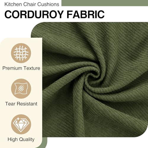 20x20 in Kitchen Wicker Chair Seat Cushions Indoor, Green, 2 Pack - color: Green, size: 20"x20" | 2-Pack