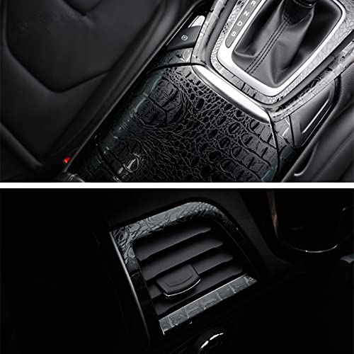 Moyishi Wood Grain Vinyl Sticker Decal Roll Car Interior Home Office Furniture DIY Film Wrap 30cmx100cm (Crocodile Pattern) - color: Crocodile Pattern