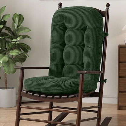 idee-home Rocking Chair Cushions Indoor, Glider Rocker Replacement Cushions - color: Green, size: 28 X 19 X 4 In & 16 X 19 X 4 In
