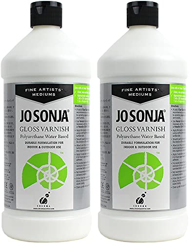 Jo Sonja Polyurethane Varnish Gloss - 32oz Bottle - Two Pack - size: 32oz - 2 Pack
