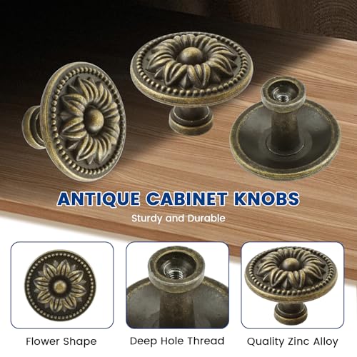 6 Pcs Vintage Drop Bail and Cabinet Drawer Knobs Kits, 3 Inch Hole Center