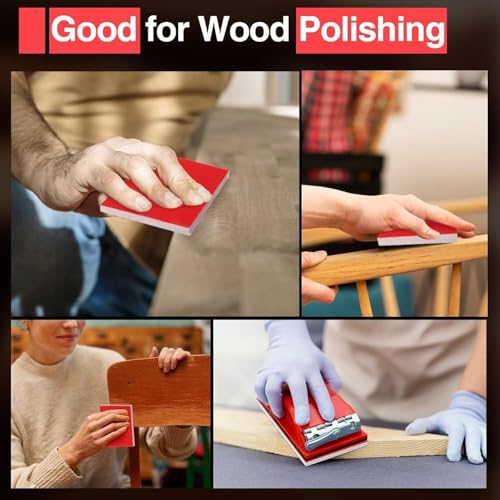 5Pcs/Set Sanding Sponge Set, 120-3000 Grit Soft Foam Hand Sander Block, Hook & Loop Wet Dry Sanding Sponges for Metal Wooden Furniture Drywall Sheetrock and Model Polishing (P400, 10x7cm) - color: P400