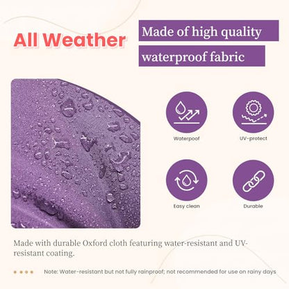 Wicker Chair Cushions 3 Piece Set, Waterproof Outdoor Cushion for Patio Furniture, Loveseat and U-Shaped Wicker Furniture Cushions, Puple - color: Puple