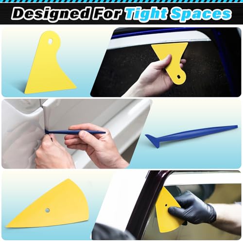 DIYSELF 18 Pcs Window Tint Kit, Vinyl Wrap Tool Kit, Water Blades Tool - size: 18-Pack
