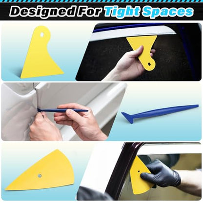 DIYSELF 18 Pcs Window Tint Kit, Vinyl Wrap Tool Kit, Water Blades Tool - size: 18-Pack