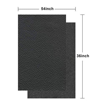 TORRAMI Soft Faux Leather Fabric, 1 Yard 54 x 36 in, Black PU Leather - color: Black, size: 1 Yard (54 x 36 inch)