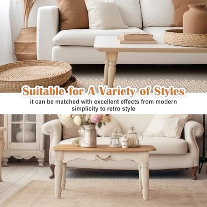 Threehoney 4 Pcs Wooden Farmhouse Table Legs, 16''x2.6'', Round - color: Round, size: 16''x2.6''