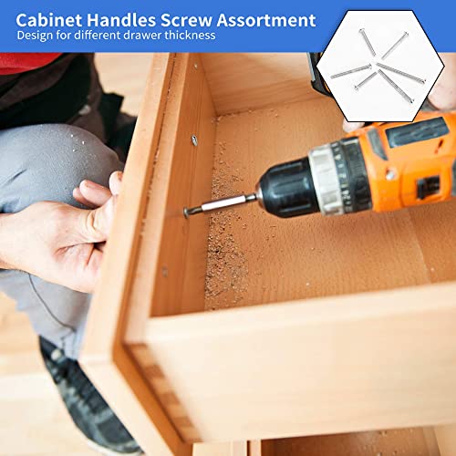 WELLOCKS M4 Cabinet Pull Screws, Black 25 to 50mm 200 PCS - color: Black, size: 200PCS