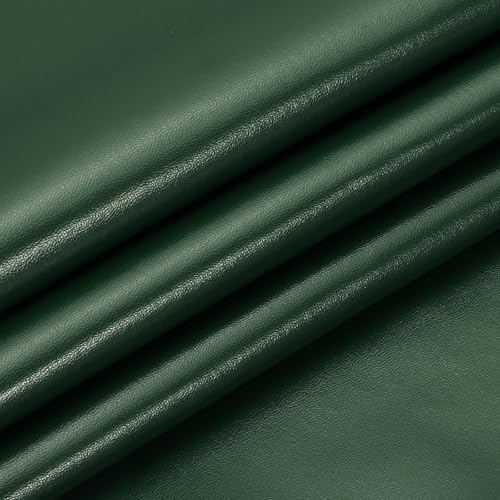 PATIKIL 29x17x0.03 Inch PU Leather Sheets, Soft Colored Faux Cowhide Grain PU Leather Sheet Repair Fabric Patch for Book Binding, Repairing, Crafting, Sewing, Dark Green - color: Dark Green