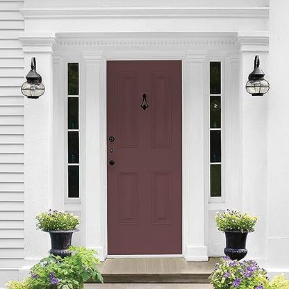 Glidden Total Exterior Paint & Primer All-in-One, Chocolate Eclair/Red, Semi-Gloss, 1 Gallon - color: Chocolate Eclair, size: 128 Fl Oz (Pack of 1)