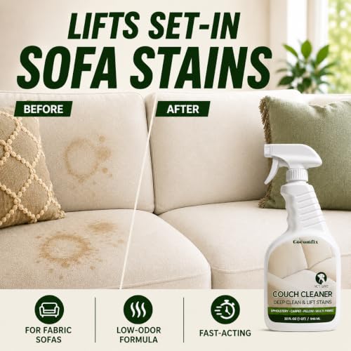 Couch & Sofa Cleaner Spray, Upholstery Stain Remover for Fabric Furniture