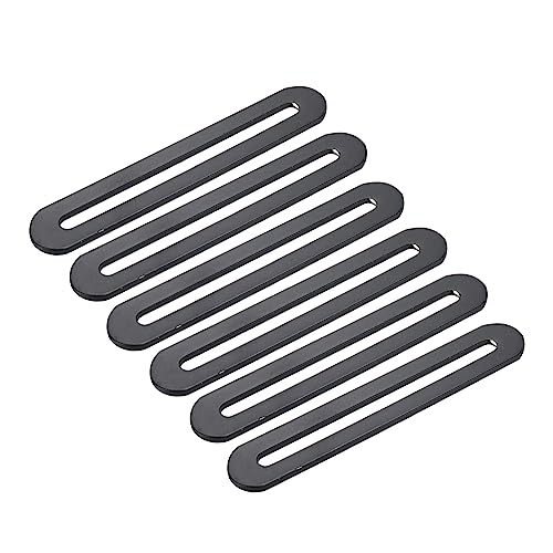 Xiaoyztan 4.3 Inch Stainless Flat Brace Adjustable Support 6 Pcs - color: Black, size: Medium