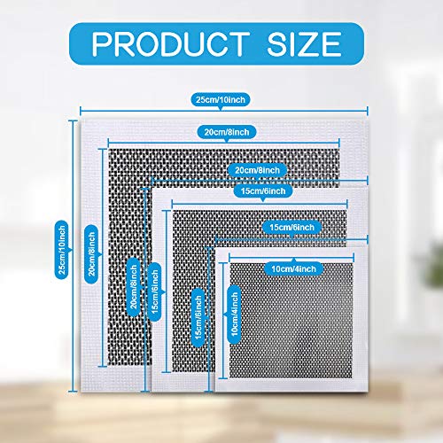 Drywall Repair Patch 6 Inch 6 Pack, Safe Mend Wall Repair Self Adhesive Fiberglass Wall Repair Patch Kit, Aluminum Metal Sheetrock Ceiling Dry Wall Patch (6"x 6") - color: 6*6 INCH