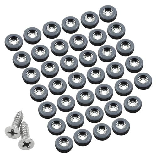 Bivethoi Screw on Furniture Glides Sliders, Round Teflon, 19mm