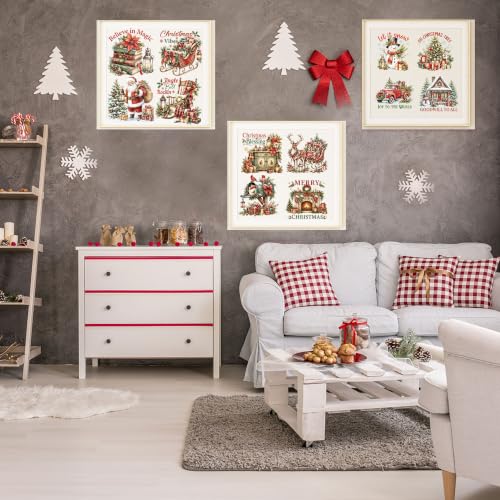 Christmas Rub on Transfers for Crafts, Vintage Transfer Furniture Decals - style: Vintage Christmas 01
