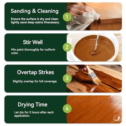Polyurethane Wood Stain and Sealer in One - 8.8oz & Red Wood - color: Red, size: 8.8 oz