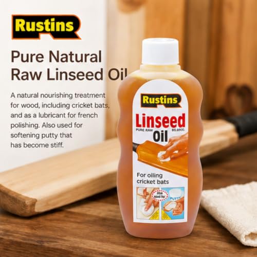 Rustins Pure Natural Raw Linseed Oil 300ml | 10.1 Fl. Oz.