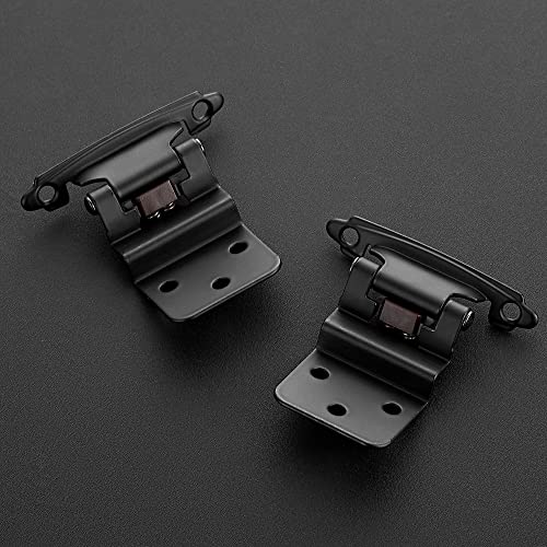 Ravinte Black Kitchen Cabinet Hinges, 3/8 Inch Inset, 10 Pack - size: 3/8 inch Inset