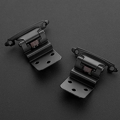 Ravinte Black Kitchen Cabinet Hinges, 3/8 Inch Inset, 10 Pack - size: 3/8 inch Inset