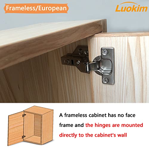 10Pcs Soft Close Inset Cabinet Hinges with Clip-On Plate - color: Inset, size: 10 Pieces