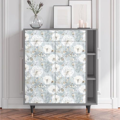 Nukofal Floral Wallpaper Peel and Stick Dandelion Contact Paper 16.9"x118" - color: Dandelion, size: 16.9" x 118.1"