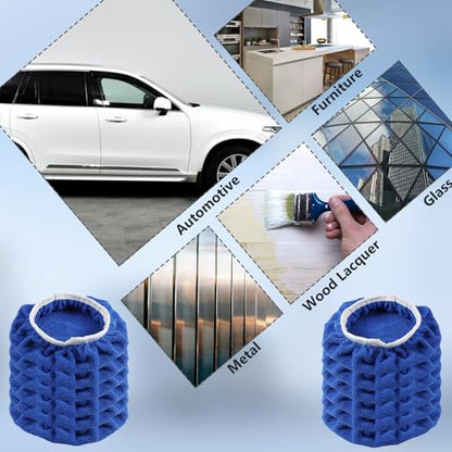 20 Pcs Polishing Bonnet Pads Buffer Bonnet Waxers Bonnet,Blue