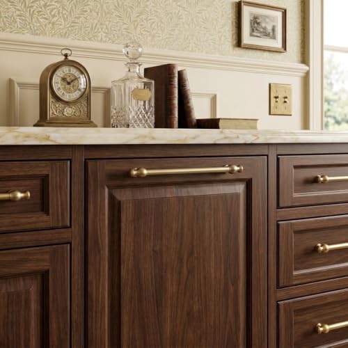 khtumeware 5-Pack 3-3/4-Inch(96mm) Champagne Bronze Cabinet Pulls - color: Champagne Bronze, size: 3-3/4"(96mm) Hole Center