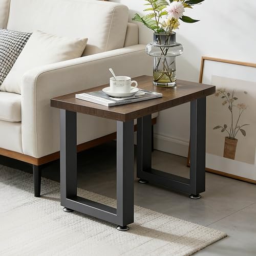 16 Inch Metal Table Legs for Bench, Coffee Table, Desk - Heavy Duty Furniture Legs Set of 2 (Black, H16 x W11.8, Screws & Adjustable Feet Pads Included) - color: U-shaped, size: 16 IN