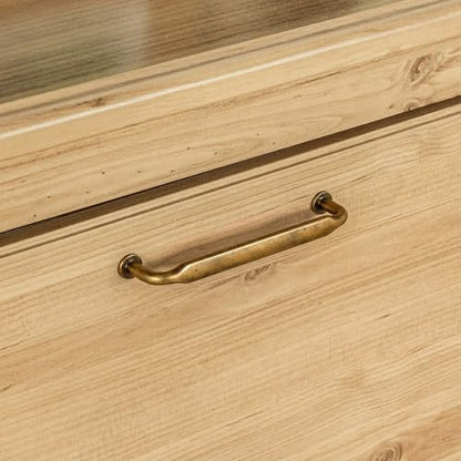 Goldenwarm 10 Pack 5 Inch Antique Brass Cabinet Pulls Retro Drawer Pulls - color: Antique Brass, size: 5 Inch Hole Center