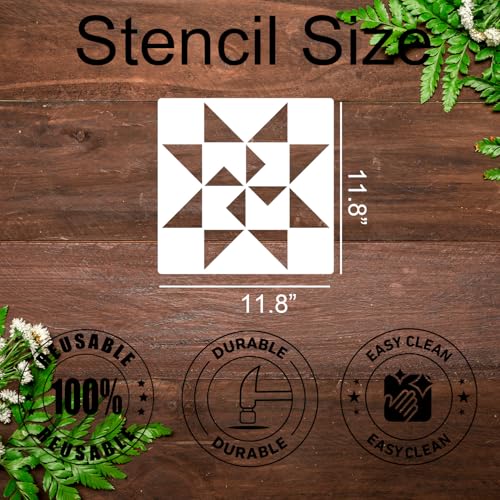 Barn Quilt Stencils for Crafts 12” Quilt Block Stencil - style: Quilt Block