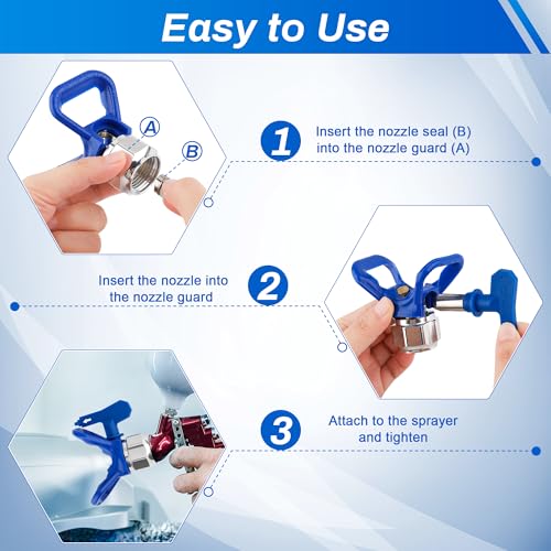 14 Pieces Airless Paint Sprayer Tips Set, Reversible Spray Tips